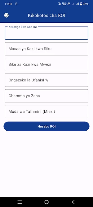 Kikokotoo cha ROI Screenshot 1