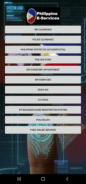 Philippine e-services Screenshot 0