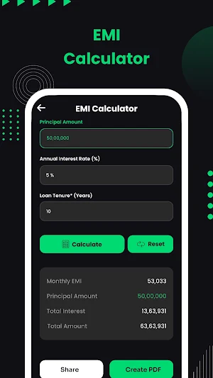 LoanCash - EMI Loan Calculator Screenshot 1
