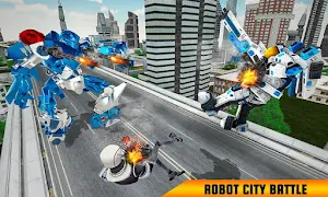 US Police Horse Robot Transformation: Robot Car 3D Screenshot 3