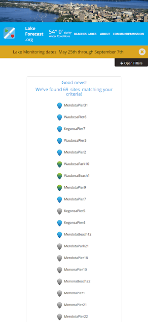 LakeForecast.org Screenshot 2