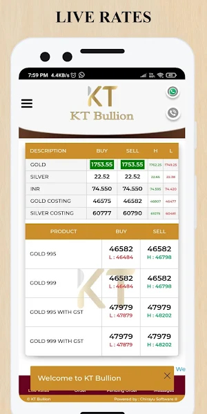 OSWAL SPOT - K T BULLION Screenshot 0