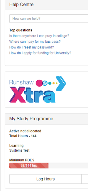 Runshaw Student Portal Screenshot 3