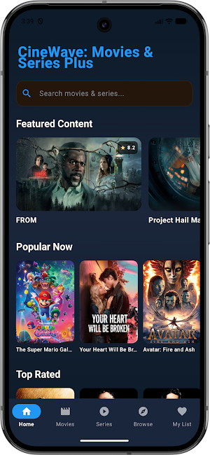 CineWave: Movies & Series Plus Screenshot 1