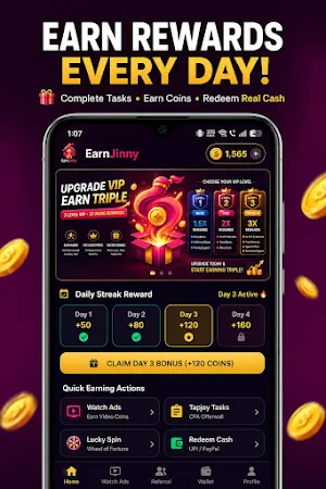 EarnJinny: Watch, Play & Earn Screenshot 0