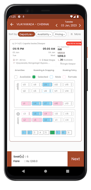 IRA Travels - Bus Tickets Screenshot 2