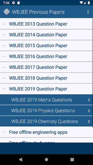 WBJEE Previous Papers Free Screenshot 1