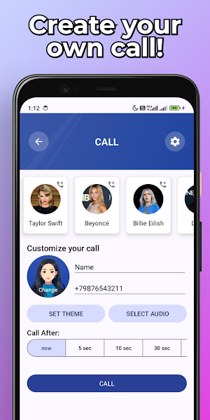 Singers Fake Video Call & Chat Screenshot 3