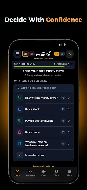 Prosperics: AI Finance Tool Screenshot 0