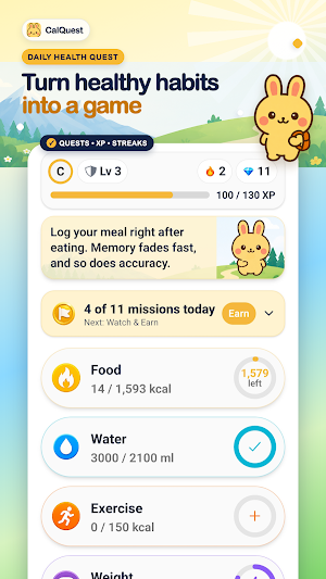 CalQuest: AI Calorie Counter Screenshot 0