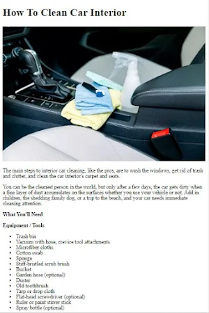 How to Clean a Car Interior Screenshot 0