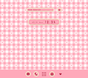 Gingham Hearts Theme +HOME Screenshot 0