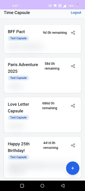 Time capsule Screenshot 0
