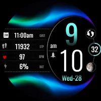 Minimal Black Digital Aurora