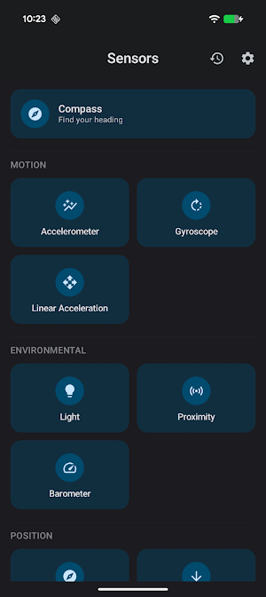 Sensor Monitor & Compass Screenshot 0