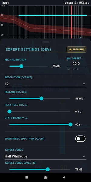 RTA SPL - Audio Analyzer Pro Screenshot 3