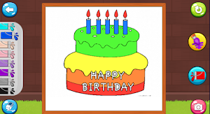 birthday cake coloring book Screenshot 0