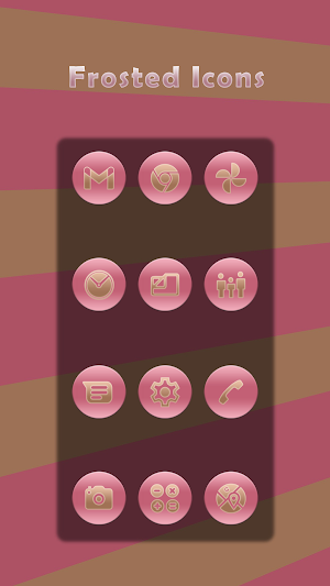 Frosted Gold On Pink Icons Screenshot 0