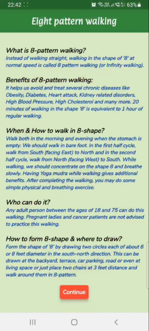 Eight pattern walking Screenshot 2