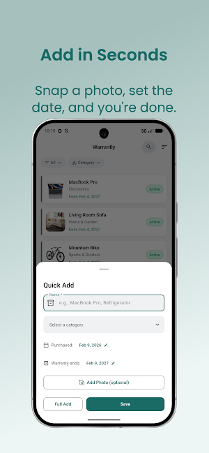 Warrantly: Warranty Tracker Screenshot 2
