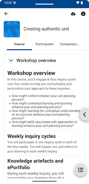 IBO OnlinePL Moodle Screenshot 1
