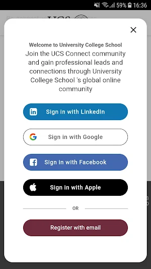 UCS Connect Screenshot 1