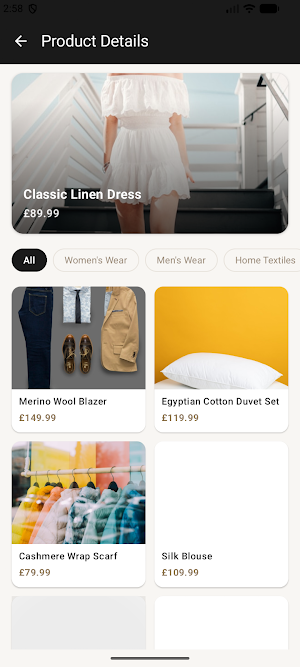 Market Textile Cart Screenshot 1