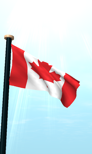 Canada Flag 3D Free Wallpaper Screenshot 1
