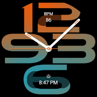 Strong Blue Orange Watch Face