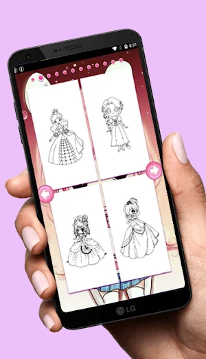 Princess Coloring Book Glitter Screenshot 1