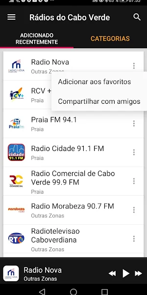 Cape Verde Radio Stations Screenshot 1