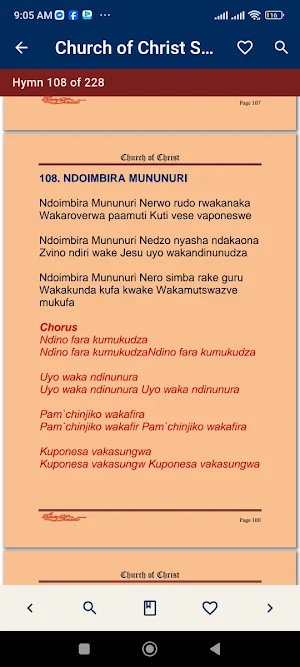 Church of Christ Shona Hymns Screenshot 0