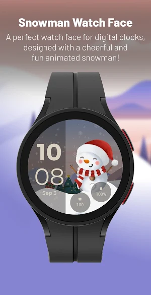 Snowman Animation Watch Face Screenshot 3