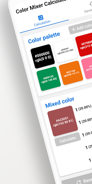 Color Mixer Calculator Screenshot 0