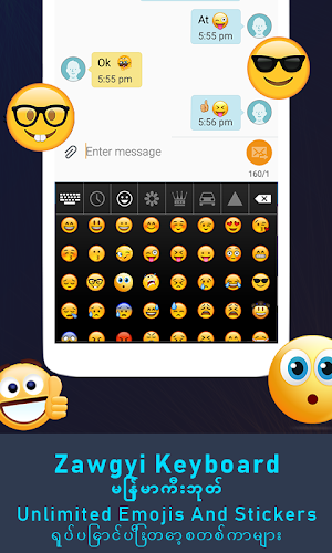All language keyboard - blue diY NeOn Themes Screenshot 3