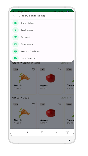 Grocery App Screenshot 1