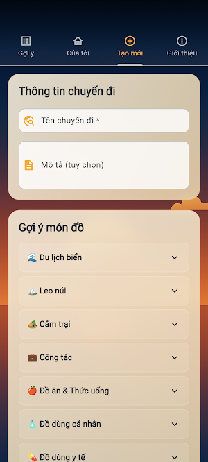 Packing List Screenshot 1