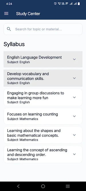 Wisdom Valley Parent App Screenshot 1