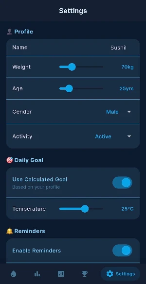 Water Tracker Reminder Screenshot 3