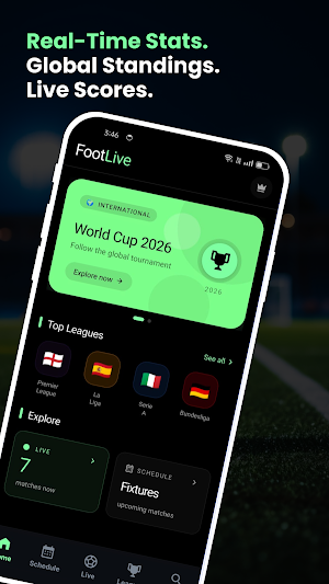 FootLive – Live Football Score Screenshot 0