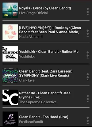Cleand Bandit Musick player Screenshot 0