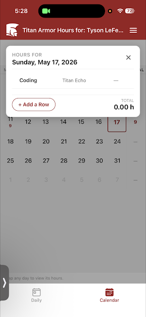 Armor Timecard Screenshot 3