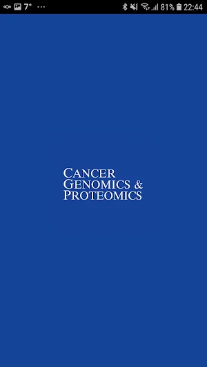 Cancer Genomics & Proteomics Journal Screenshot 0