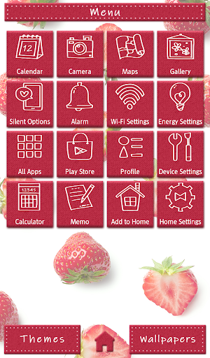 Cute Wallpaper Strawberry Dots Theme Screenshot 2