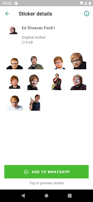 Ed Sheeran Stickers Screenshot 2