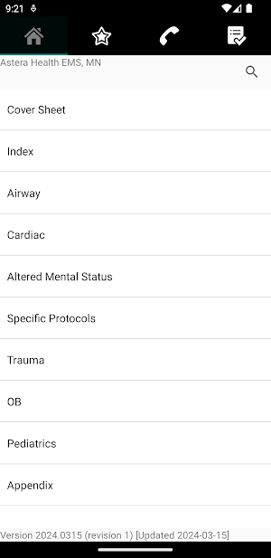 Astera Health EMS Protocols Screenshot 2