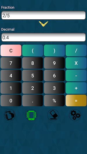 Fraction Decimal Calculator Screenshot 0