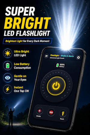 Flashlight Torch Light & Alert Screenshot 1