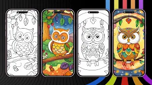 Owl Coloring for Adults Screenshot 0