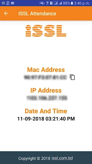 ISSL Attendance Screenshot 0